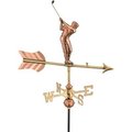 Good Directions Good Directions Golfer Garden Weathervane, Polished Copper w/Roof Mount 816PR
